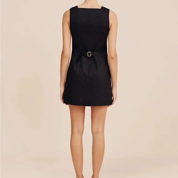 Posse Linen little black dress NWT - Picture 6 of 7